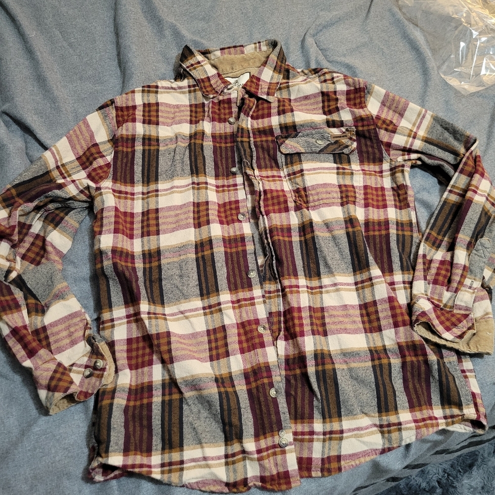 Legendary Whitetails Plaid Men's Shirt  Multicolor Red And Brown Large